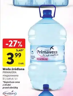 Intermarche Woda źródlana Primavera oferta