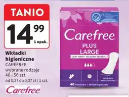 Intermarche Wkładki higieniczne Carefree PLUS LARGE oferta