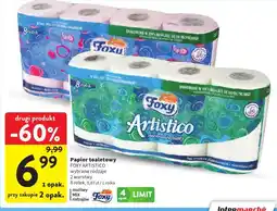 Intermarche Papier toaletowy FOXY ARTISTICO wybrane rodzaje oferta