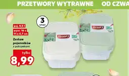 Kaufland BranQ Zestaw pojemników z pokrywkami, poj oferta