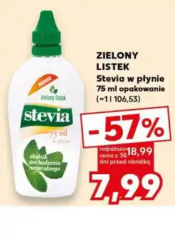 Kaufland ZIELONY LISTEK Stevia w płynie oferta