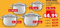 Kaufland Garnek stalowy ze szklaną pokrywką oferta
