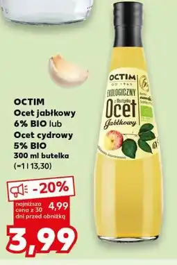 Kaufland Octim Ocet jabłkowy 6% BIO lub Ocet cydrowy 5% BIO oferta