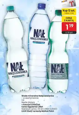 Market Point Woda mineralna Nałęczowianka delikatnie gazowana oferta