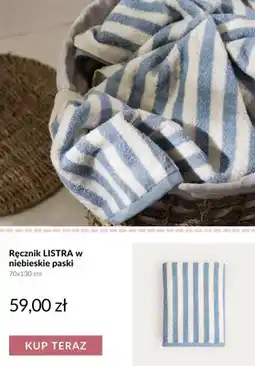 Homla Ręcznik LISTRA w niebieskie paski 70x130 cm oferta