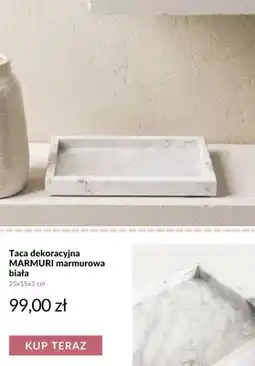 Homla Taca dekoracyjna Marmuri marmurowa biała oferta