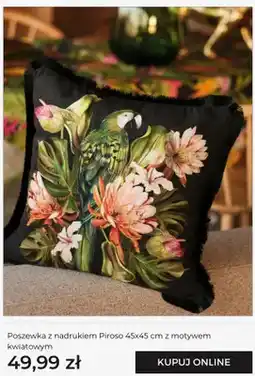 Home&You Poszewka z nadrukiem Piroso 45x45 cm z motywem kwiatowym Home & You oferta