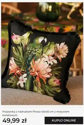 Poszewka z nadrukiem Piroso 45x45 cm z motywem kwiatowym Home & You