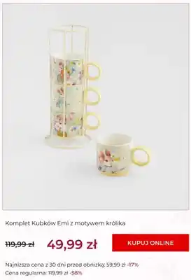 Komplet kubków Emi z motywem królika home&you