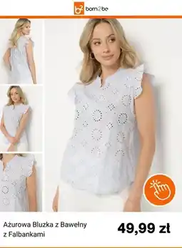Born2be Bluzka ażurowa z bawełny z falbankami Born2be oferta