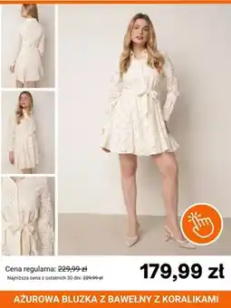 Born2be Ażurowa bluzka z bawełny z koralikami Born2be oferta
