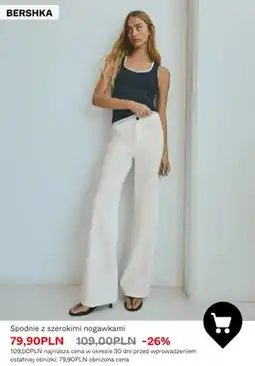 Bershka Spodnie z szerokimi nogawkami Bershka oferta
