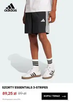Adidas Szorty sportowe Adidas Essentials 3-Stripes oferta