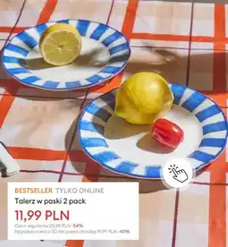 Sinsay Talerz w paski 2-pak oferta