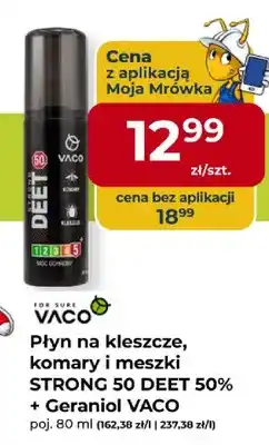 Mrówka Płyn na kleszcze komary i meszki STRONG 50 DEET 50% + Geraniol VACO oferta