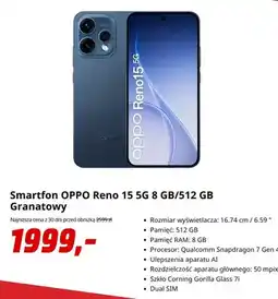 Media Markt Smartfon OPPO Reno 15 5 g 8GB/512GB oferta