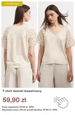 T-shirt damski bawełniany