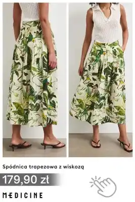 Spódnica trapezowa z wiskozą Medicine