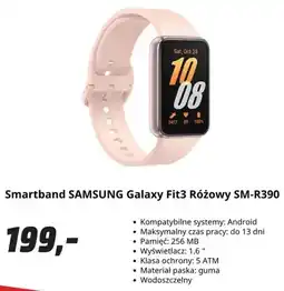 Media Markt Smartband SAMSUNG Galaxy Fit3 Różowy oferta