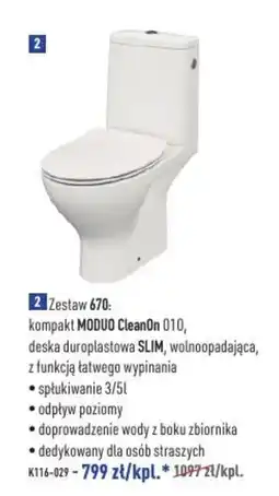 Cersanit Zestaw 670: kompakt MODUO CleanOn 010 oferta