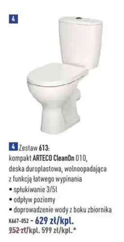 Cersanit Zestaw 613: kompakt ARTECO CleanOn 010 oferta