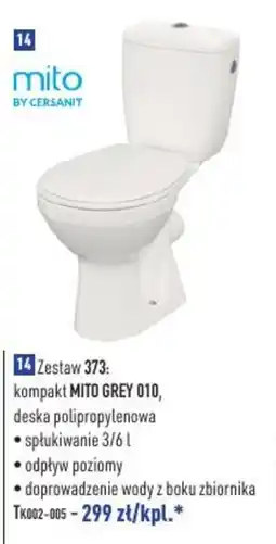 Cersanit Zestaw 373: kompakt MITO GREY 010 oferta