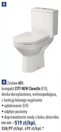 Cersanit Zestaw 601: kompakt CITY NEW CleanOn 010 oferta