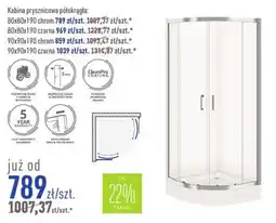 Cersanit Kabina prysznicowa półokrągła oferta