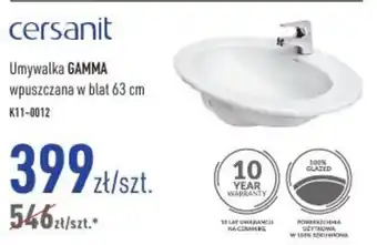 Umywalka GAMMA wpuszczana w blat 63 cm