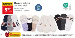 Biedronka Skarpety baleriny damskie oferta
