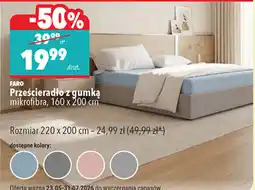 Biedronka FARO Prześcieradło z gumką mikrofibrą oferta