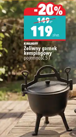 Biedronka KINGHOFF Żeliwny garnek kempingowy oferta