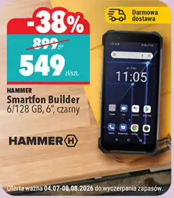 Biedronka Smartfon Builder 6/128 GB, 6", czarny oferta