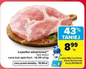 Carrefour łopatka wieprzowa oferta