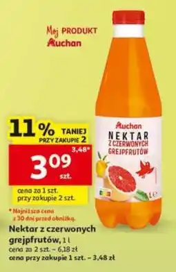 Auchan Nektar z czerwonych grejpfrutów, 1 l oferta