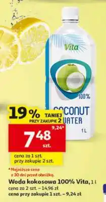 Auchan Woda kokosowa 100% Vita, 1 l oferta