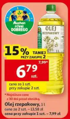 Auchan OLEJ RZEPAKOWY 1 L oferta