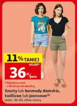 Auchan Szorty lub bermudy damskie oferta