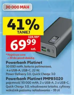 Auchan Powerbank Platinet oferta