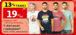 Auchan T-shirt męski z nadrukiem oferta