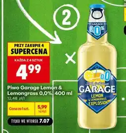 Biedronka Piwo Garage Lemon & Lemongrass 0,0%, 400 ml oferta