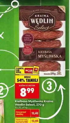 Biedronka Kiełbasa Myśliwska Kraina Wędlin Select, 270 g oferta