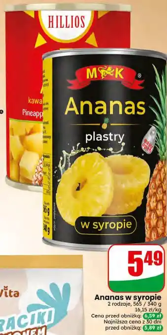 Dino Ananas w syropie oferta
