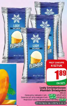 Dino Lody śmietankowe Plombir Śnieżynka oferta