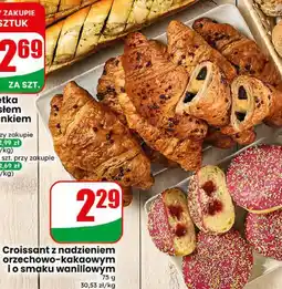 Dino Croissant z nadzieniem orzechowo-kakaowym i o smaku waniliowym oferta