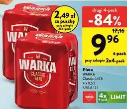 Intermarche Piwo WARKA Classic 1478 oferta