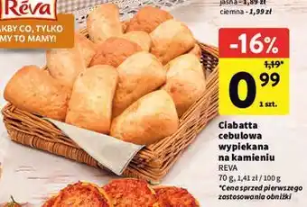 Intermarche Ciabatta cebulowa wypiekana na kamieniu REVA oferta
