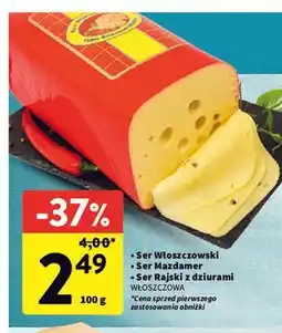 Intermarche Ser Włoszczowski / Ser Mazdamer / Ser Rajski z dziurami oferta