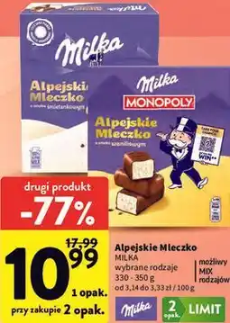 Intermarche Alpejskie Mleczko Milka oferta