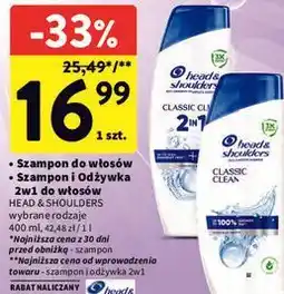 Intermarche Head & Shoulders Szampon do włosów, Szampon i Odżywka 2w1 do włosów oferta